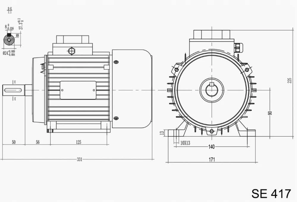 Elektros variklis 2.2 kW, 400V, 2800 RPM, vario apvija kompresoriams ir pramoninei įrangai, didelio efektyvumo variklis, pakaitinis variklis