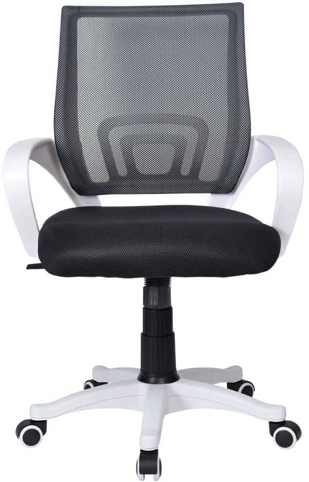 Ergonomiška biuro kėdė, balta/juoda, reguliuojamas aukštis, atlošiama nugara, TILT mechanizmas, tinklinė nugara, darbo kėdė, kompiuterio kėdė
