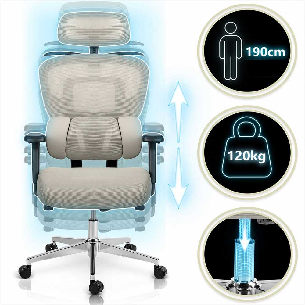 Ergonomiška biuro kėdė su tinklelio atlošu, reguliuojamomis funkcijomis, juosmens atrama, namams ir biurui, patogi stalo kėdė, vadovo kėdė