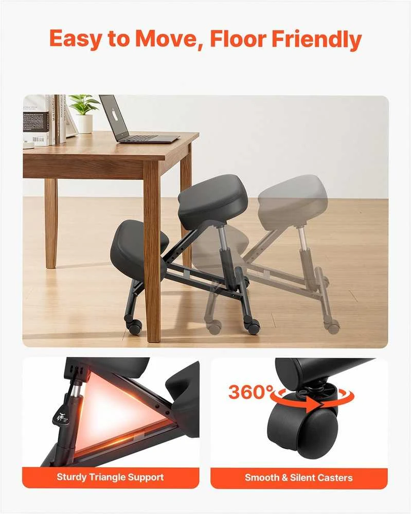VEVOR Ergonominė kėdė su ratukais