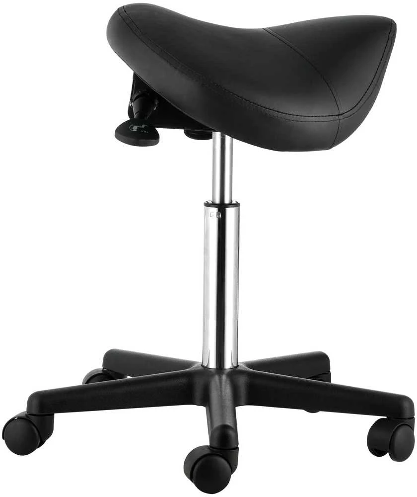Ergonomiška riedanti balnelio kėdutė, reguliuojamo aukščio, su ratukais, salonui, spa, tatuiruotėms, juoda, kosmetologės kėdė, meistrų taburetė