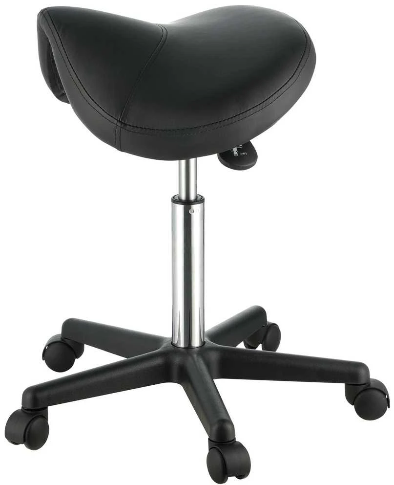 Ergonomiška riedanti balnelio kėdutė, reguliuojamo aukščio, su ratukais, salonui, spa, tatuiruotėms, juoda, kosmetologės kėdė, meistrų taburetė