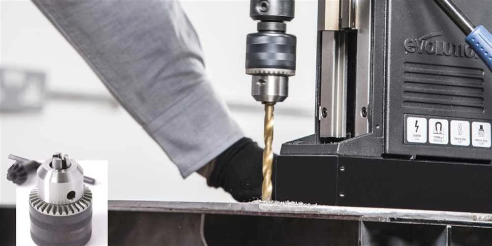 Evolution Magnetinis gręžtuvas metalui, su 1200W varikliu, kompaktiškas dizainas, metalo gręžtuvas, magnetinis gręžimo presas