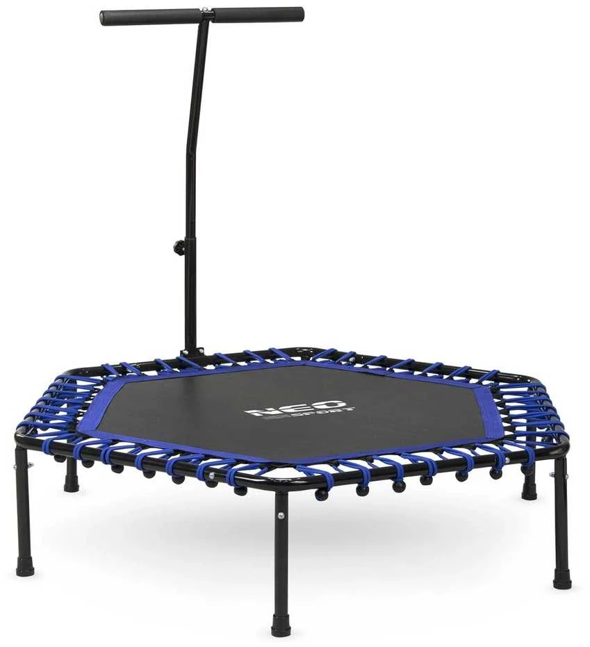 Fitneso batutas su rankena, 127 cm, šešiakampis batutas, namų fitneso batutas