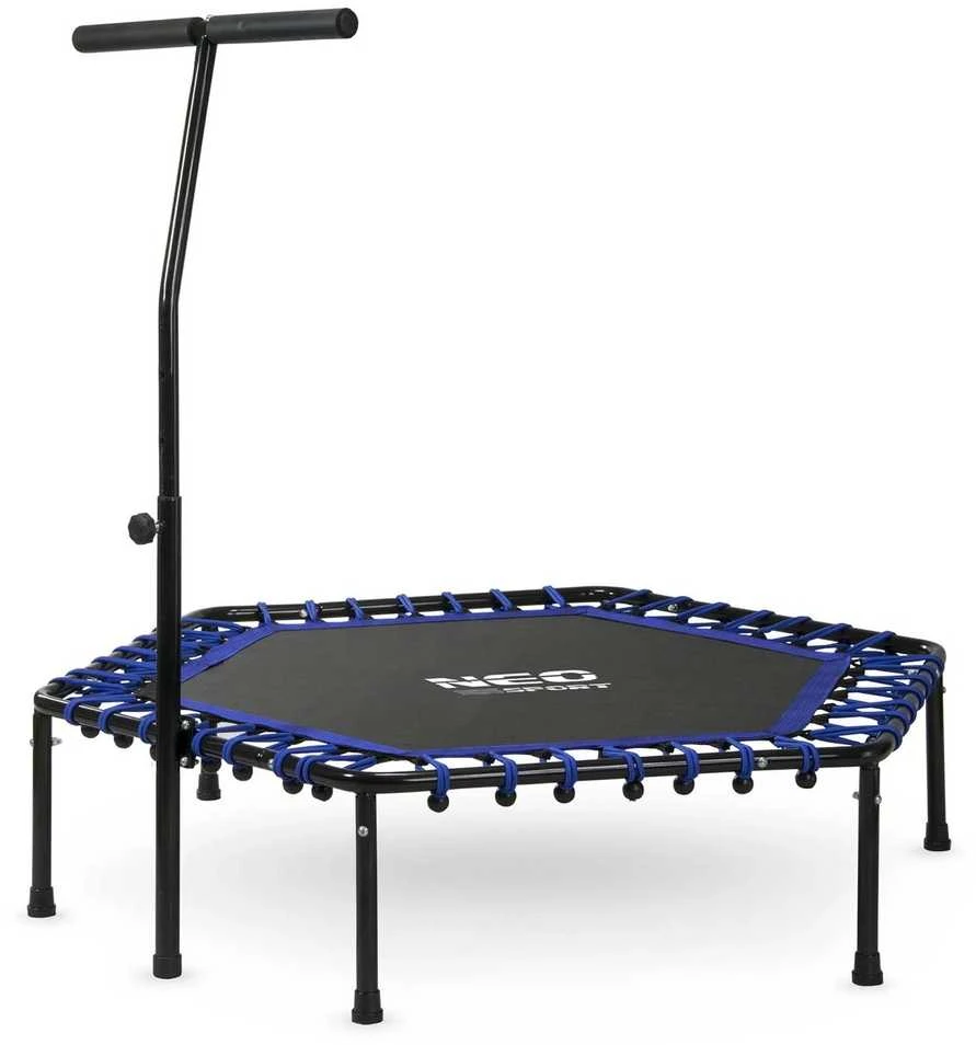 Fitneso batutas su rankena, 127 cm, šešiakampis batutas, namų fitneso batutas