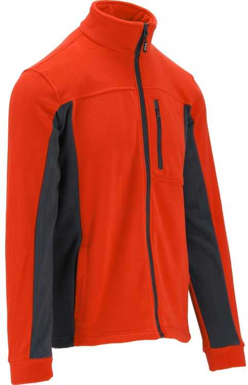 Fleece striukė, švelniai rožinė, S dydis, dviejų spalvų dizainas, poliesterio fleece striukė, raudona ir juoda darbo striukė
