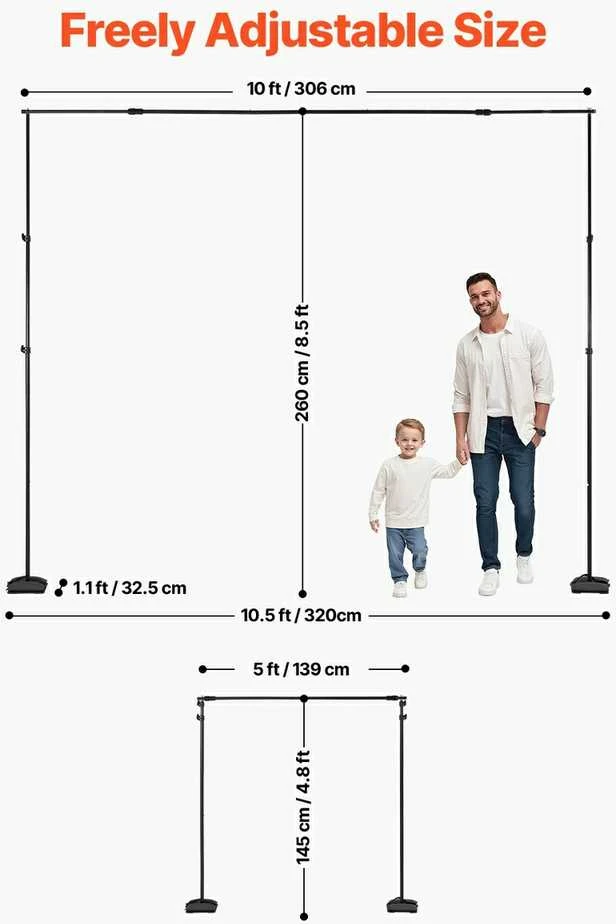 VEVOR Fonas stovui 2,6 x 3 m studijai