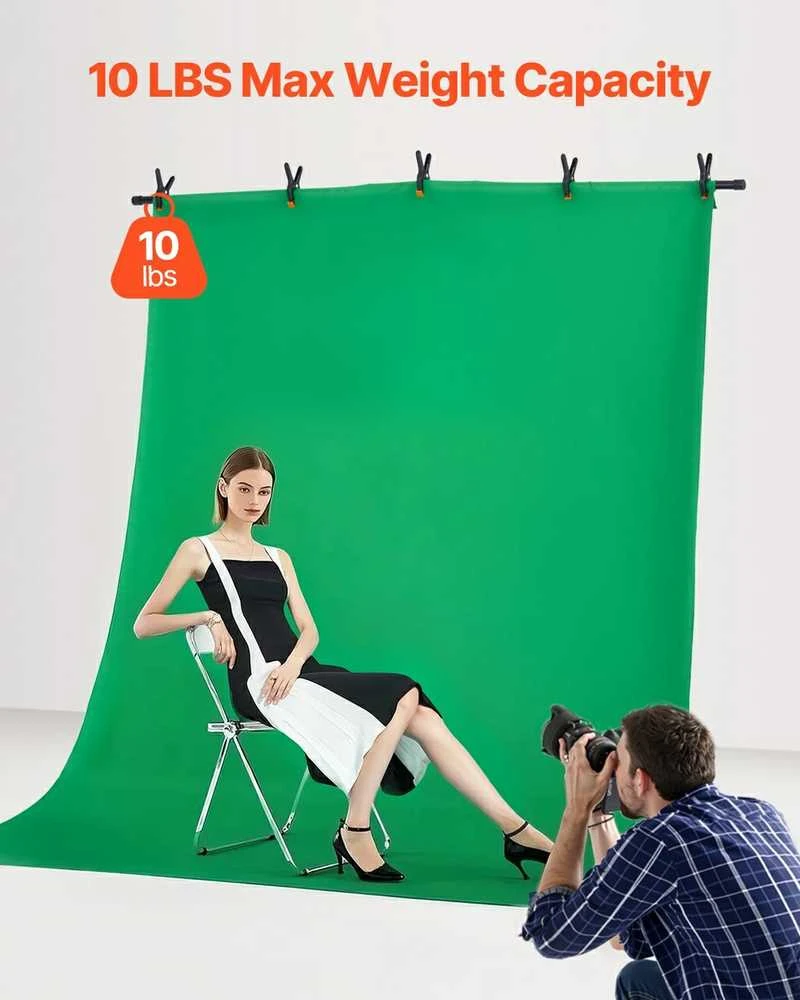 Fono stovo rinkinys 154 x 198 cm, vakarėliams ir fotostudijai, reguliuojama fono palaikymo sistema, nešiojamas fotografijos stovas