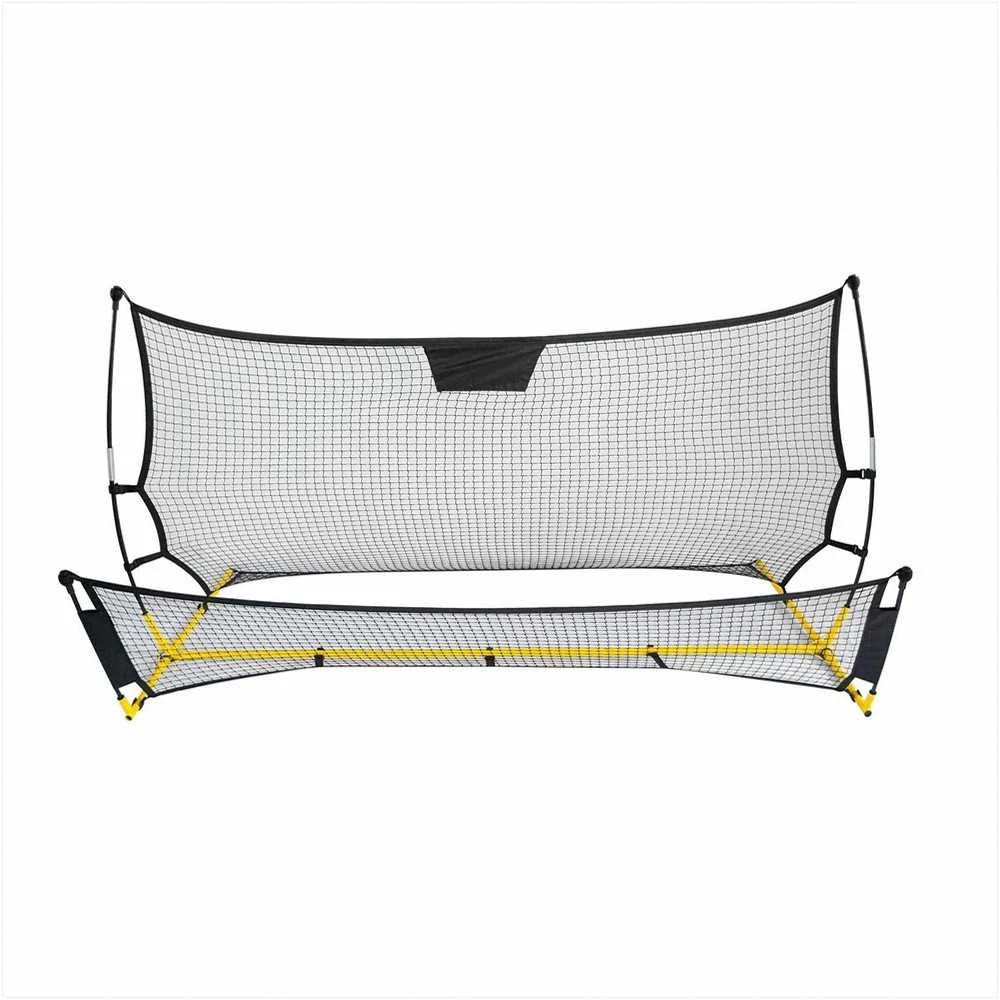 Neo-Sport Futbolo atmušėjo tinklas, 210 x 120 x 35 cm, treniruočių atmušėjas futbolui, atmušėjo tinklas futbolo treniruotėms, dvipusis atmušėjas, nešiojamas futbolo atmušėjas