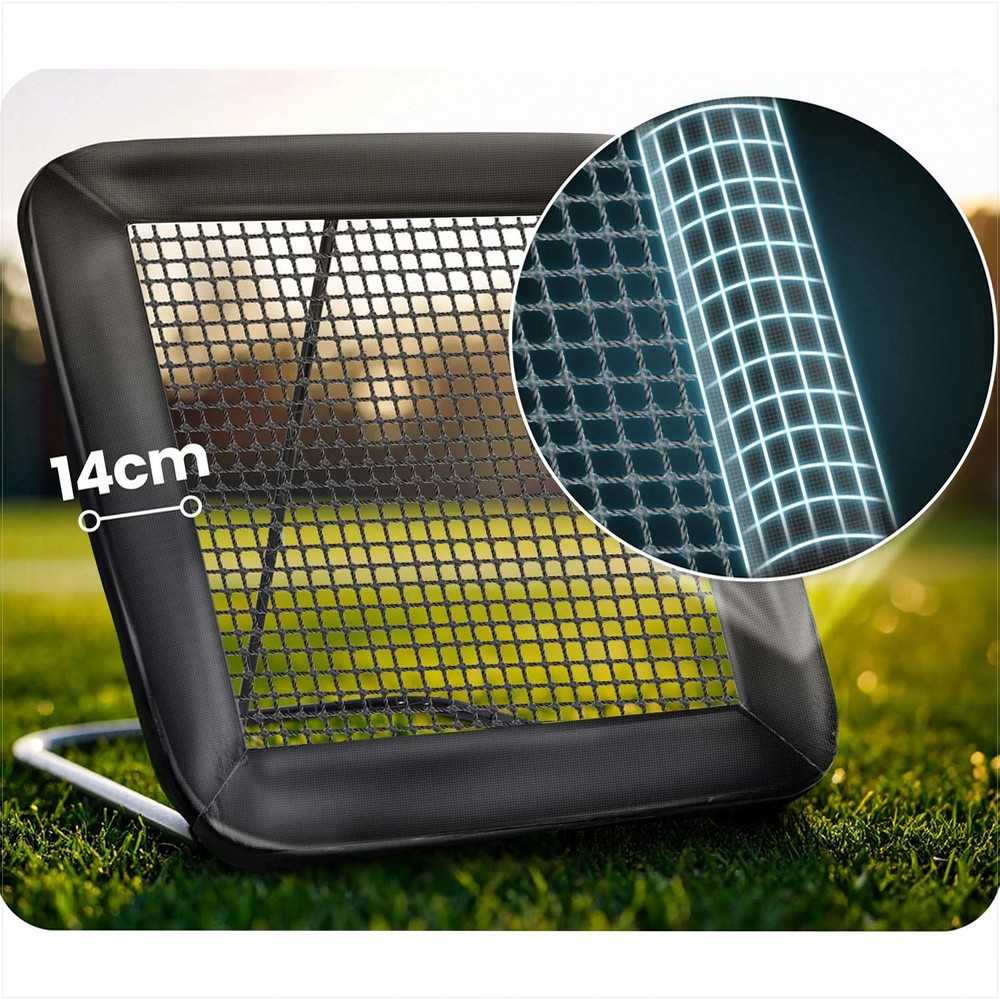 Neo-Sport Futbolo atmušėjo tinklas, treniruočių vartai futbolui, 122 x 120 cm, nešiojama futbolo treniruočių įranga, futbolo treniruočių pagalbinė priemonė