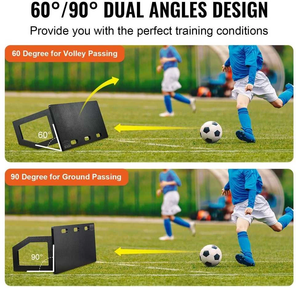 VEVOR Futbolo atmušimo sienelė 100x40 cm su dviem kampais