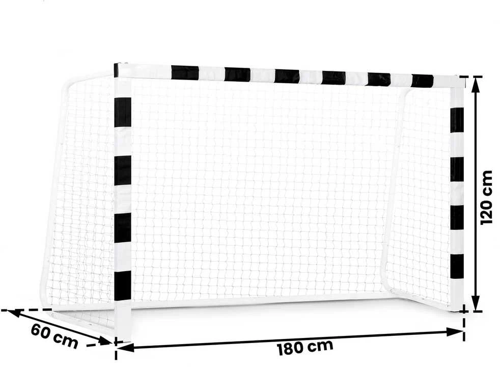 Futbolo vartai 180x120x60 cm, su patvariu tinklu, lengvai surenkami futbolo vartai, lauko futbolo vartai