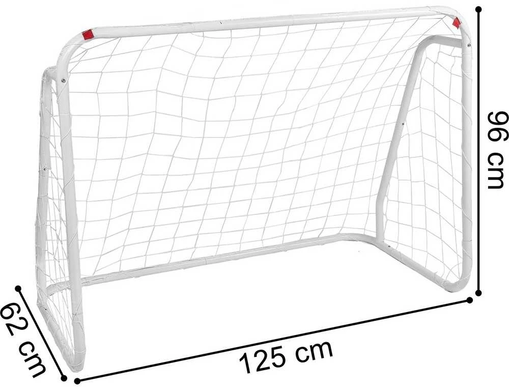 Futbolo vartai 2 vnt., balti, plieno rėmas, vaikams, sodui, mini futbolo vartai, lauko vartai