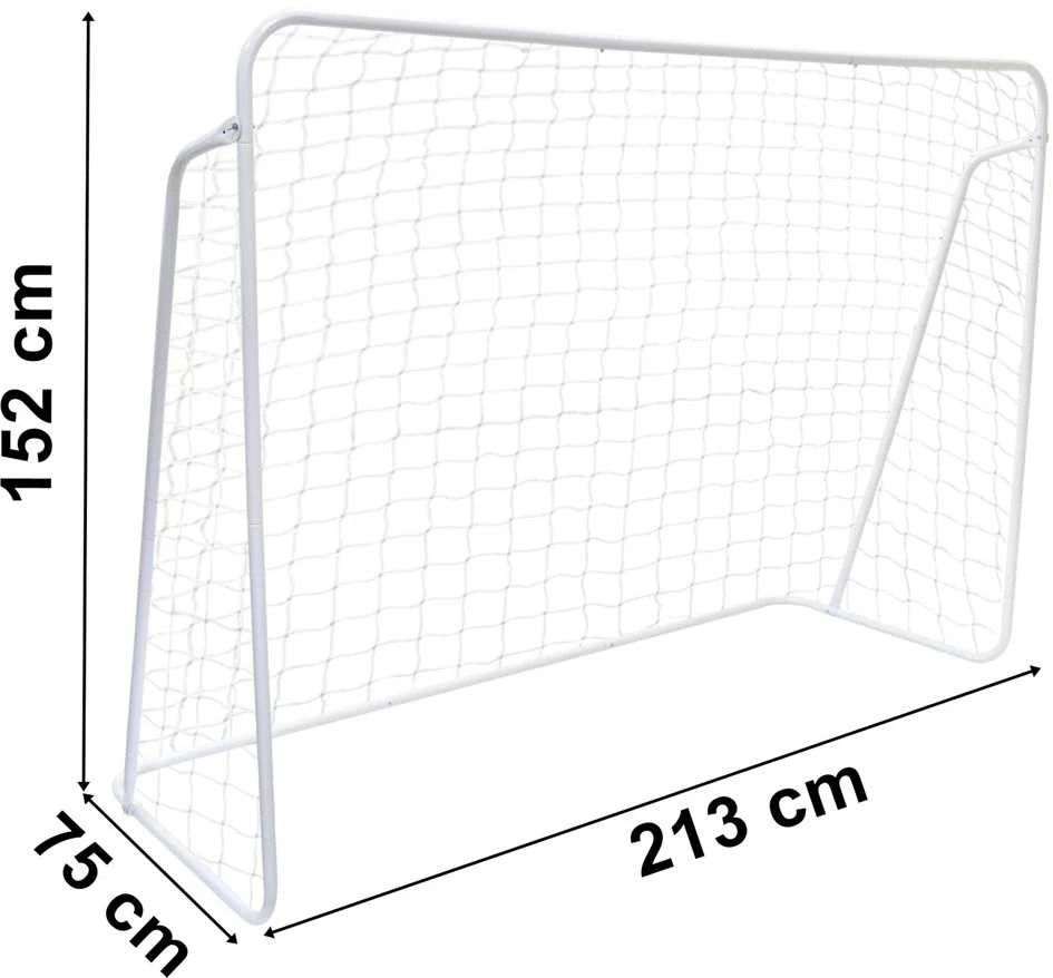 Futbolo vartai 2.13x1.52 m, balti, vaikams, sodui, kiemo futbolo vartai, mini futbolo vartai