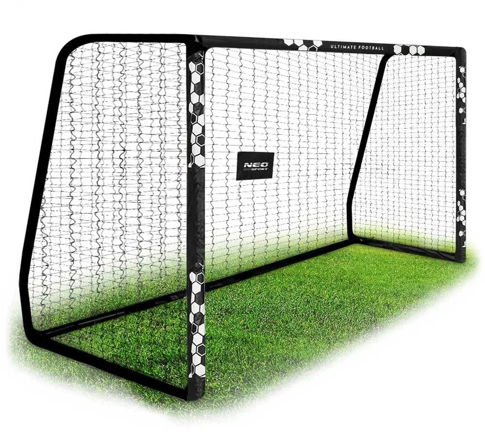 Futbolo vartai 3.00 x 2.00 x 1.20 metrų, su plieniniu rėmu, lengvai surenkami, futbolo vartai lauke, futbolo vartai