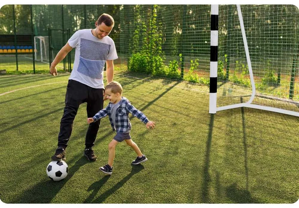 Futbolo vartai 3.00 x 2.00 x 1.20 metrų, su plieniniu rėmu, lengvai surenkami, futbolo vartai, lauko futbolo tinklas, vaikiški futbolo vartai