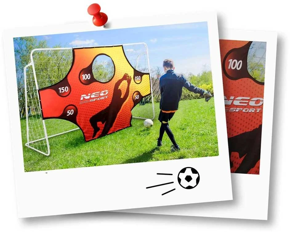 Futbolo vartai 300x200x120cm, futbolo vartai lauke, dideli futbolo vartai, plieno rėmo vartai, sodo futbolo tinklas