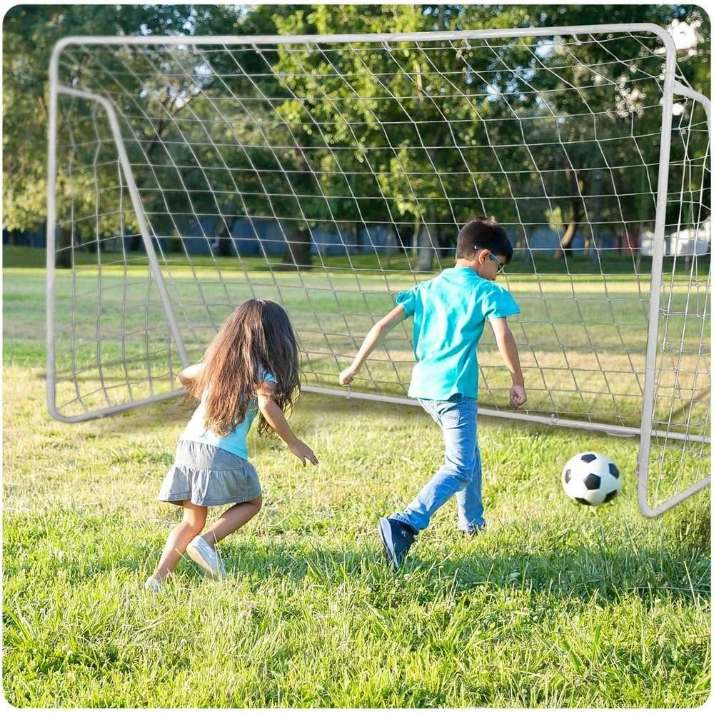 Futbolo vartai 300x200x120cm, futbolo vartai lauke, dideli futbolo vartai, plieno rėmo vartai, sodo futbolo tinklas