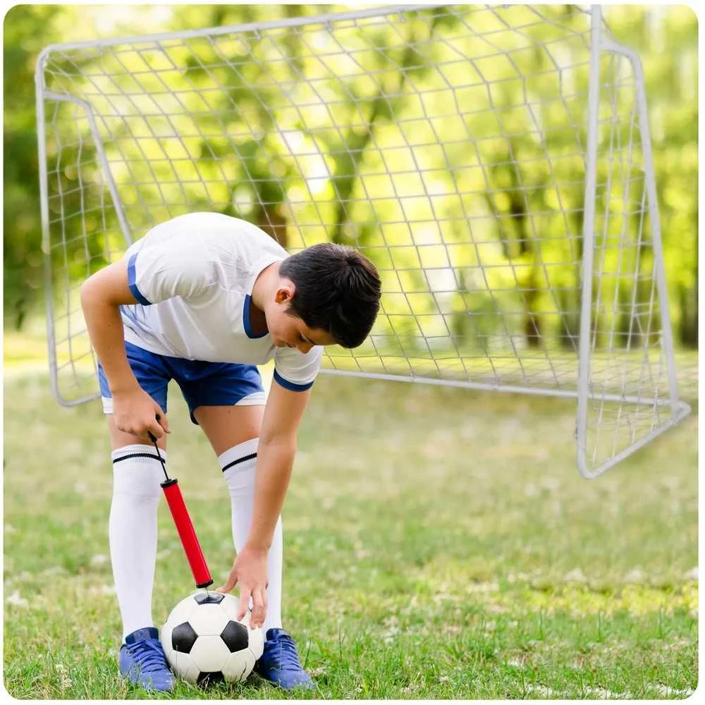 Futbolo vartai 300x200x120cm, futbolo vartai lauke, dideli futbolo vartai, plieno rėmo vartai, sodo futbolo tinklas