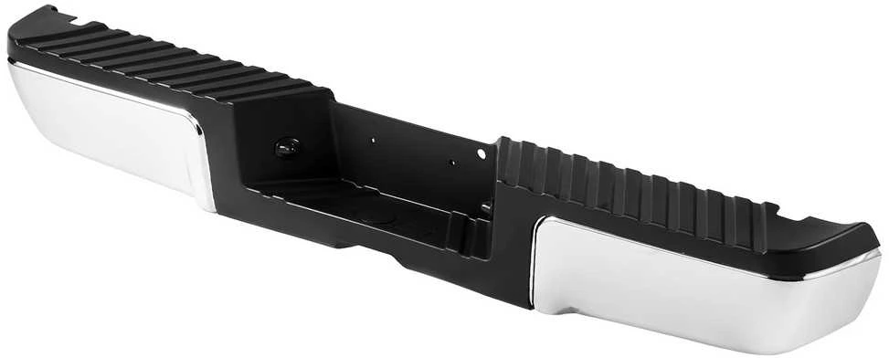 Galinis plieno buferis, skirtas 2008-2016 Ford F250 F350 Super Duty, chromuota apdaila, tvirtas laiptelio buferis, galinis buferis su žibintais