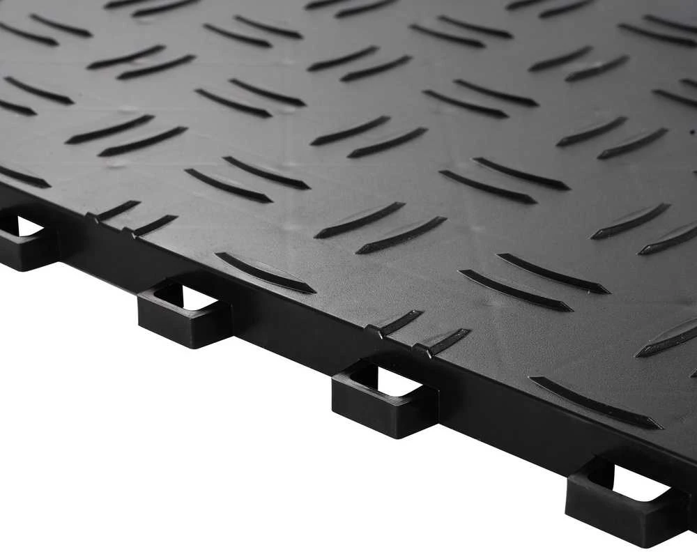Garažo grindų plytelės 305x305x13.4 mm, neslidžios, dvipuses, dirbtuvėms, rūsiams