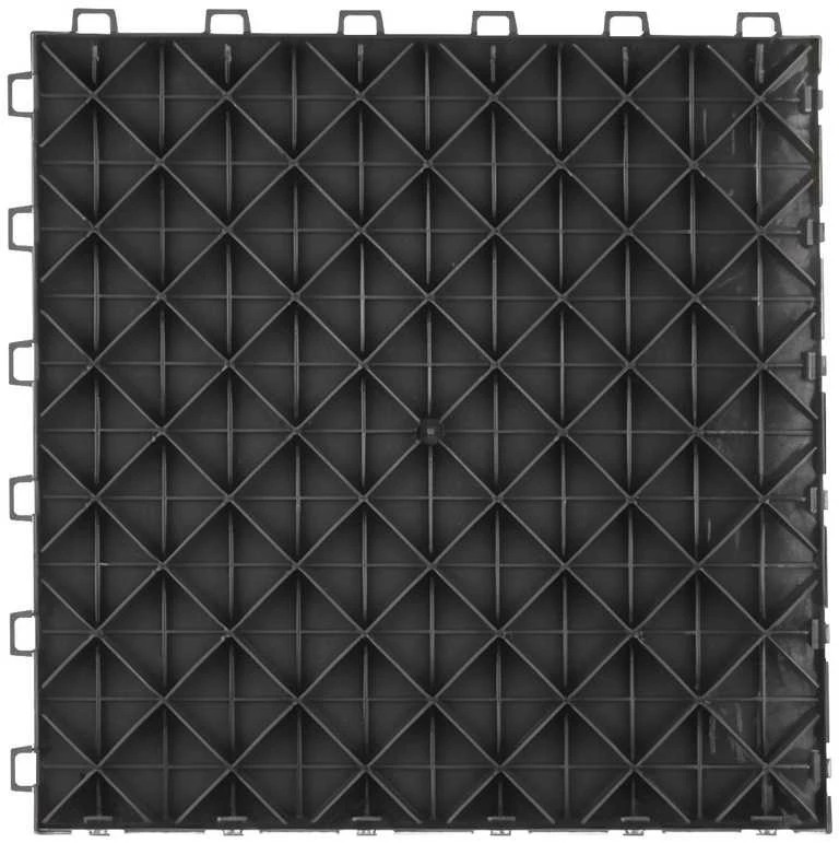 Garažo grindų plytelės 50 vnt., neslidžios, dvipusės, 305x305x13.4 mm, dirbtuvėms, rūsiams