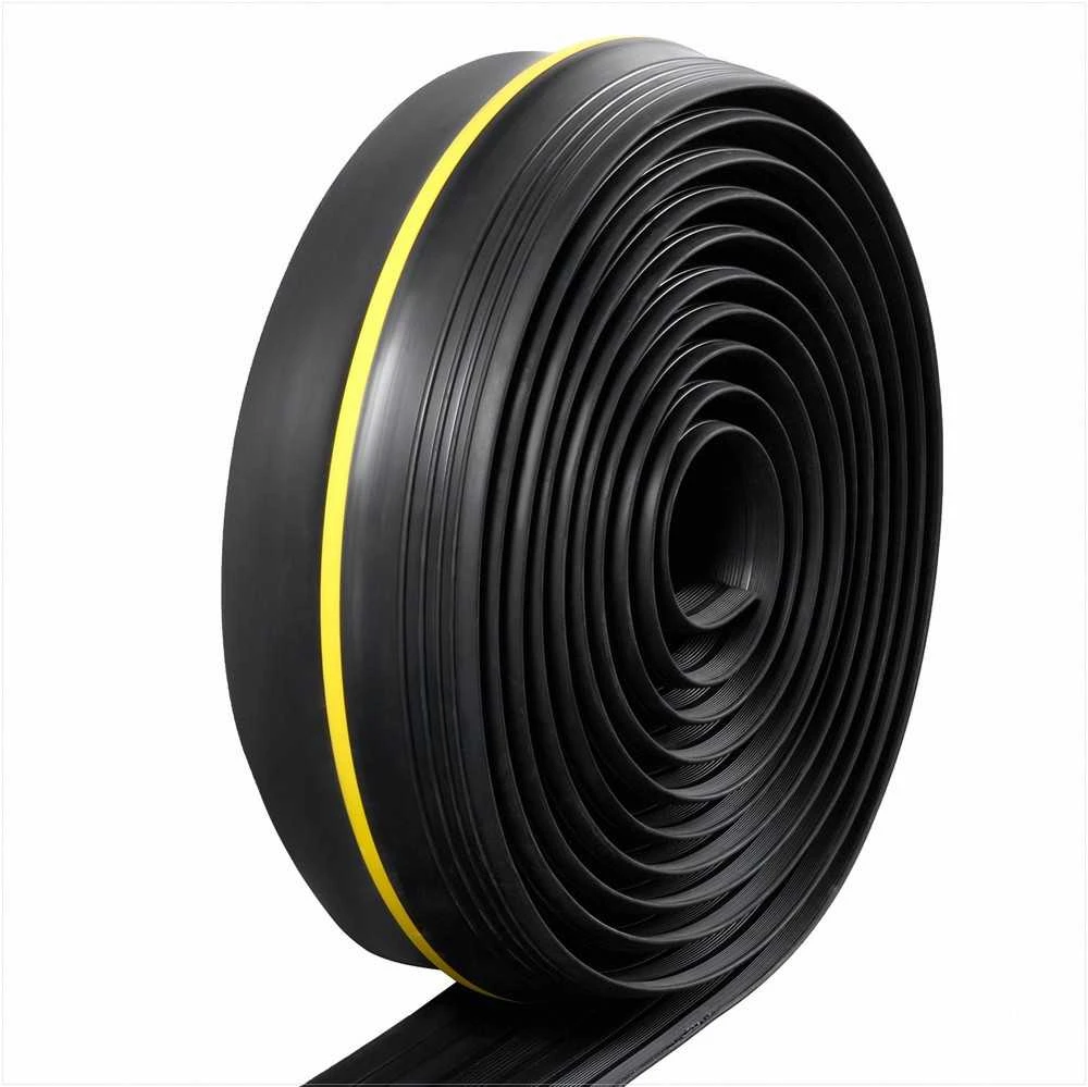 Garažo vartų slenksčio sandarinimo juosta, apsaugai nuo oro sąlygų, universali su klijais, 6.1 m PVC sandarinimo juosta, garažo vartų apačios izoliacija, pasidaryk pats apsauginis barjeras, guminė tarpinė