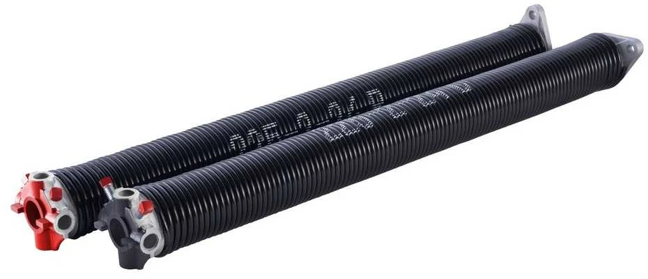 Garažo vartų sukimo spyruoklių pora, Φ5.72 x Φ50.8 x 610 mm, su vyniojimo strypais, aukštos anglies plieno garažo vartų spyruoklės