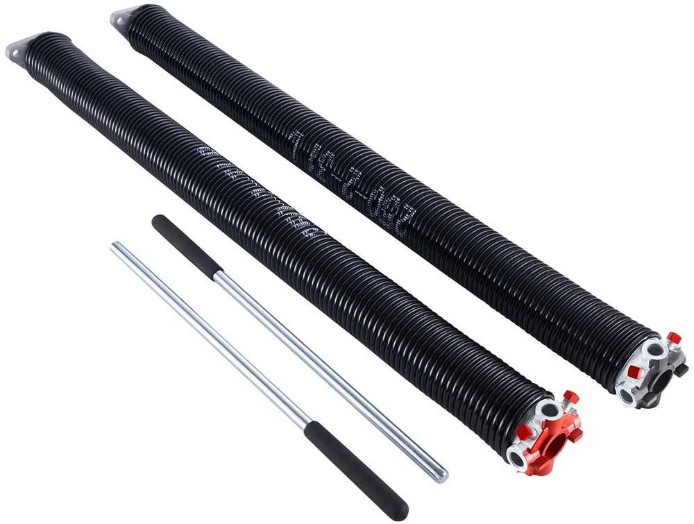 Garažo vartų sukimo spyruoklių pora, Φ6.35 x Φ50.8 x 787 mm, aukštos anglies plienas, garažo vartų pakaitinės spyruoklės