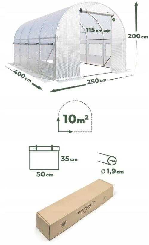 Garden Rosa Šiltnamis, 4x2.5m