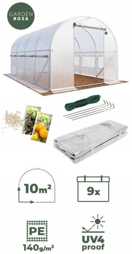 Garden Rosa Šiltnamis, 4x2.5m