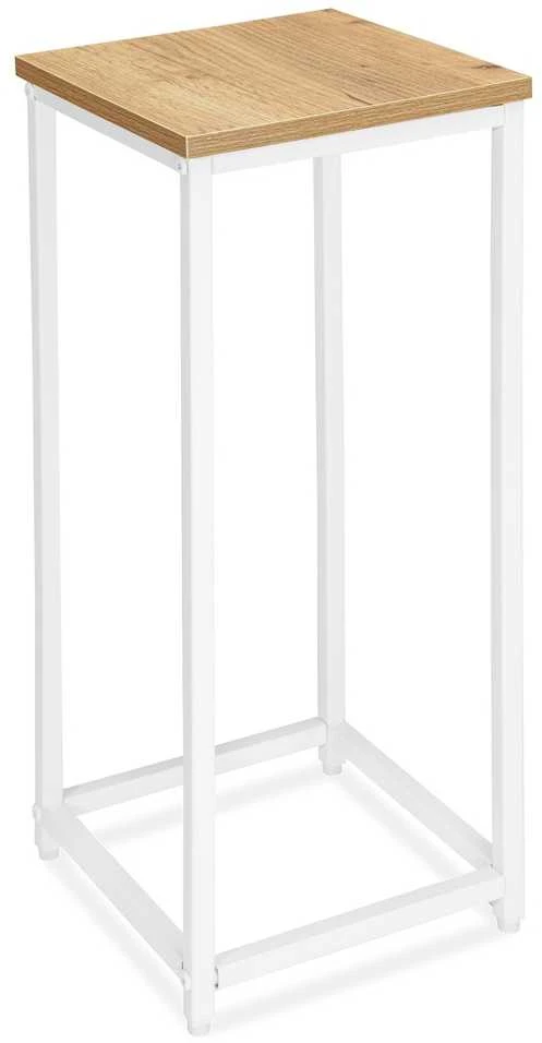Gėlių stovas 63 cm, baltas, metalinis, augalų stovas, kambarinis, gėlėms eksponuoti, vazonams, dekoratyvinis