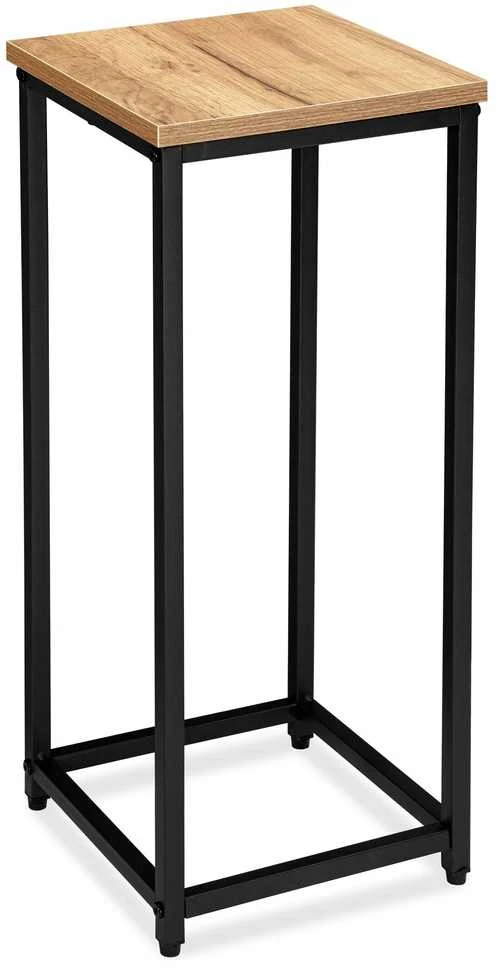 Gėlių stovas Arben Craft, 60 cm, juodas matinis rėmas, lentyna augalams, vazonų laikiklis, gėlių stovas loft stiliaus