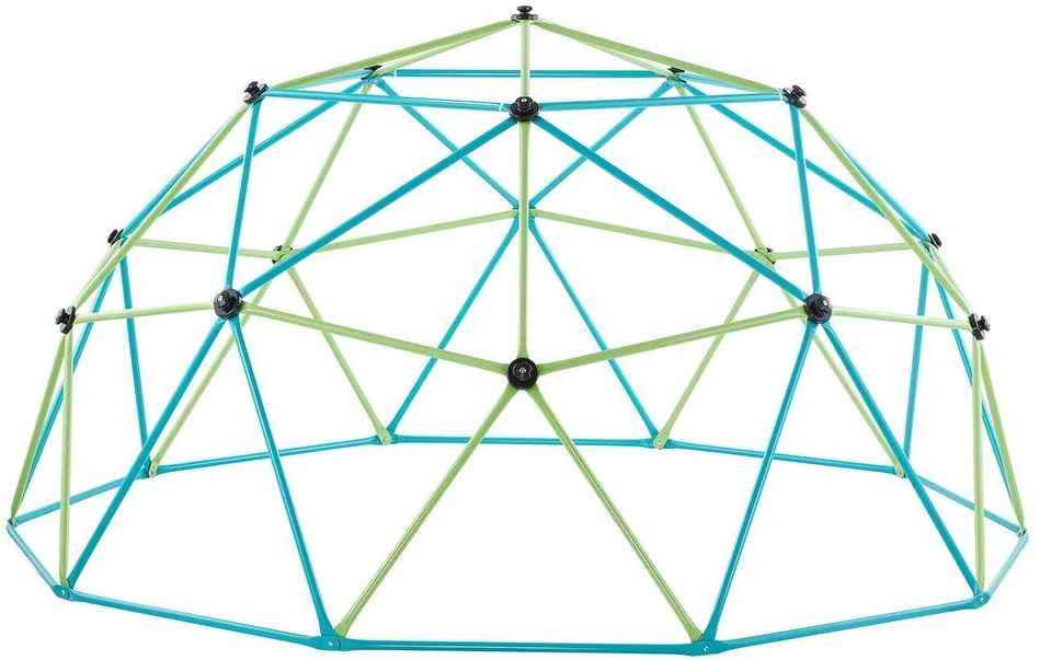 Geometrinė laipiojimo kupolas 305 cm, tvirta plieninė konstrukcija, vaikų laipiojimo rėmas su krepšiniu ir tinklu, lauko žaidimų aikštelė berniukams ir mergaitėms