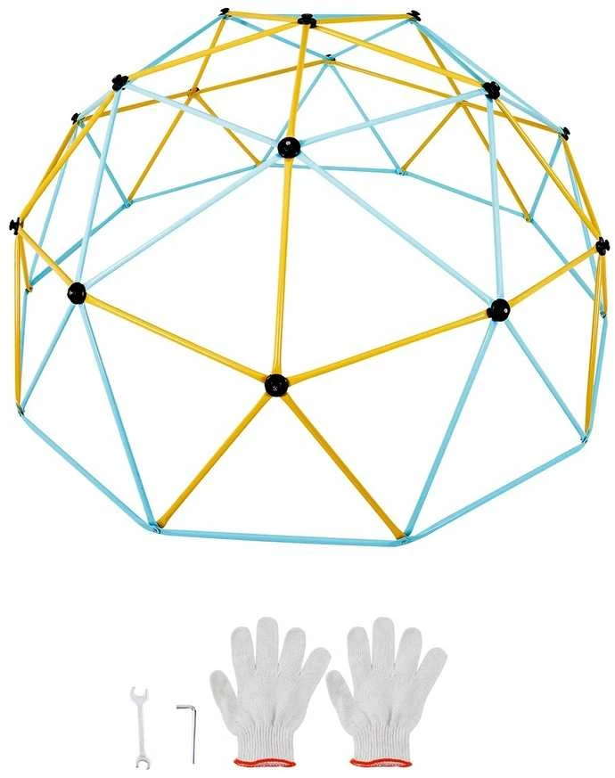 Geometrinis laipiojimo kupolas vaikams (3-10 m.) lauke. Lauko žaidimų aikštelė, laipynės, kupolas.