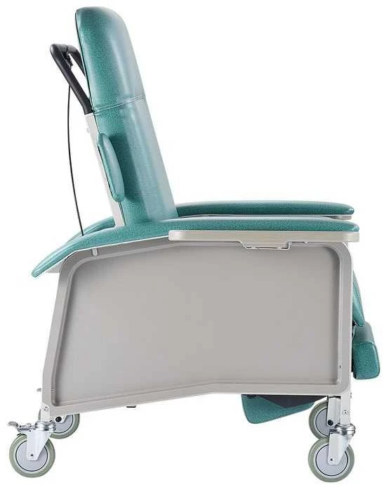 Geri kėdė-reklaineris, 4 padėčių medicininis reklaineris, Trendelenburgo kėdė su ratukais, paminkštinta geri kėdė ligoninei, slaugos namams, geriatrinei priežiūrai