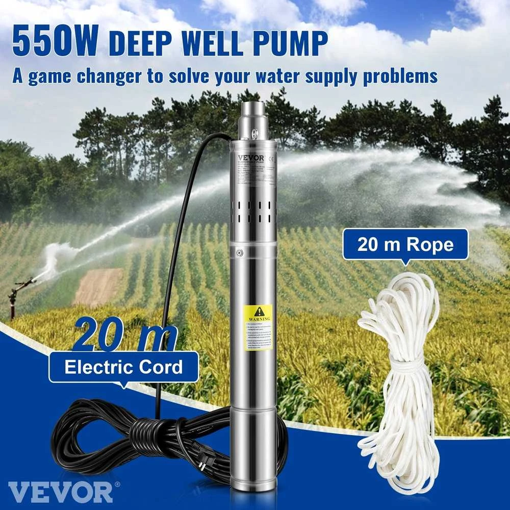 VEVOR Giluminis nardomas siurblys 550W, 35 l/min, 108 m
