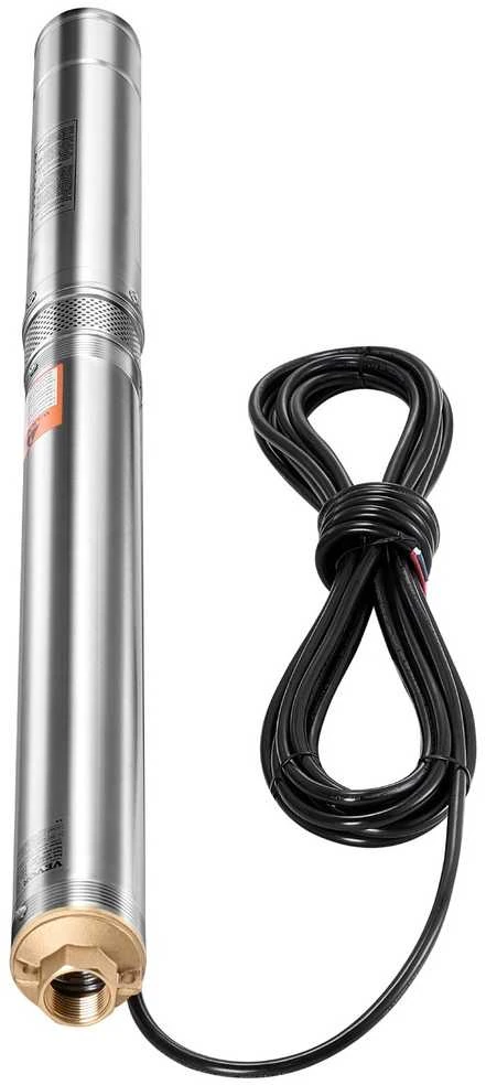 Giluminis siurblys 750W, nerūdijančio plieno, 65 l/min, vandens siurblys šuliniui, povandeninis