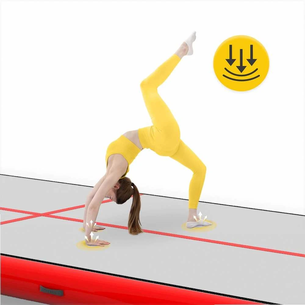 Gimnastikos oro kilimėlis, 6 x 2 m pripučiamas oro takelis, su elektrine pompa, skirtas namų, sporto salės ir lauko treniruotėms