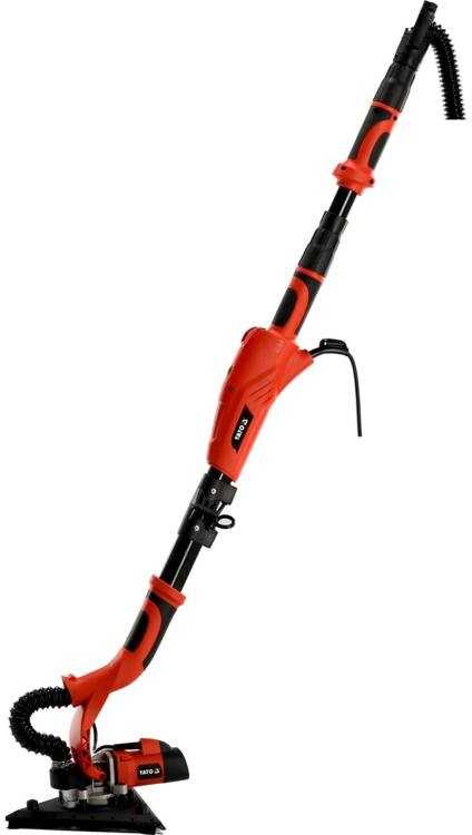 Gipso kartono šlifuoklis su prailginimo rankena, 225 mm diskas, sienų šlifuoklis, lubų šlifuoklis, tinko šlifuoklis, kampų šlifuoklis