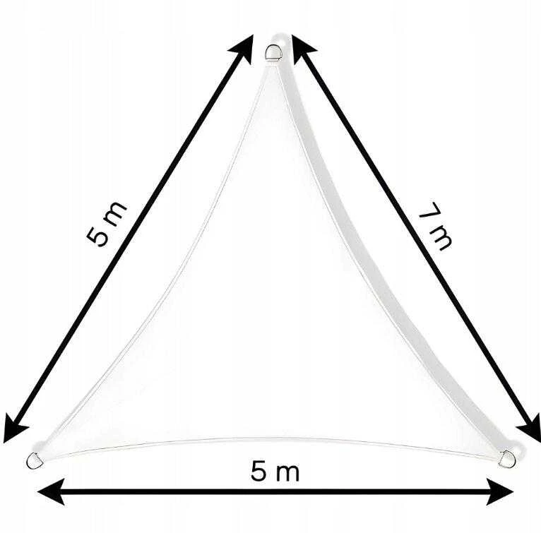 Go Garden Trikampinė sodo markizė/burė GoGarden, 7 x 5 m, pilka