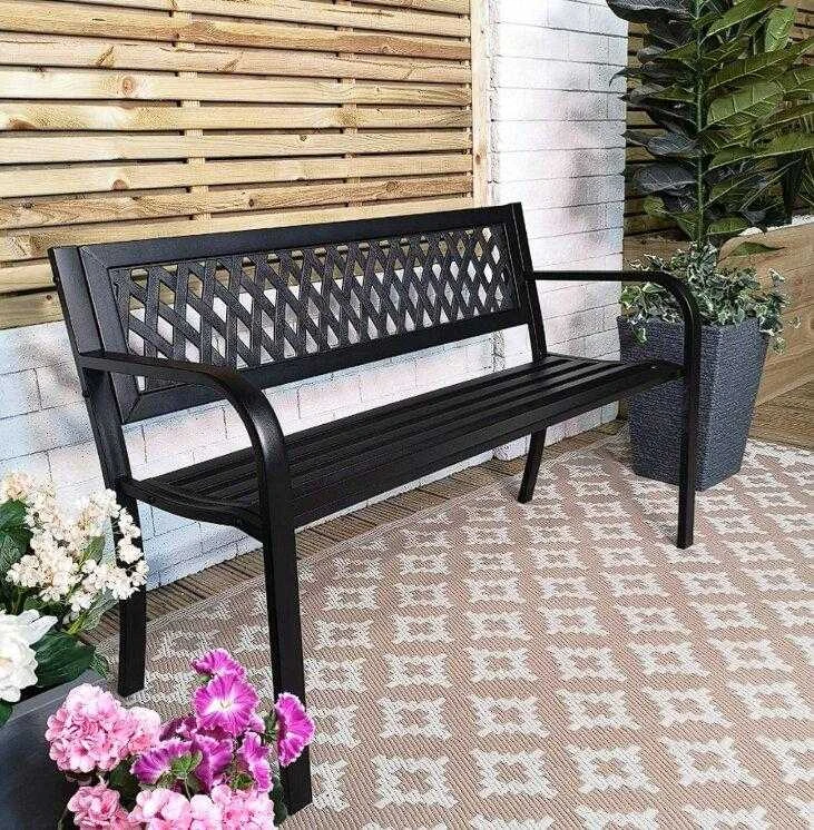 Gogarden Suoliukas su atlošu Go Garden, 125 x 56 cm, juodas