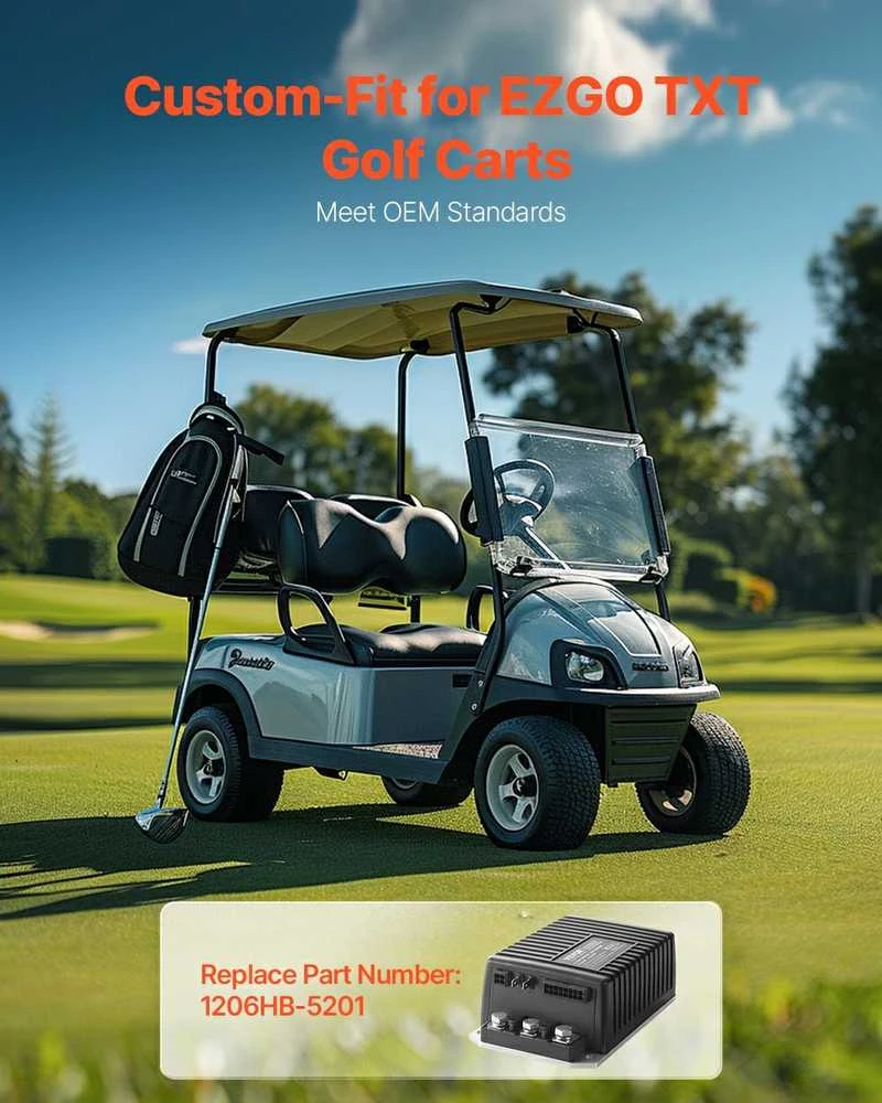 Golfo vežimėlio valdiklis 48V 250A EZGO TXT, greičio reguliatorius, atsparus vandeniui, greitam startui, EZGO 48V golfo automobiliams