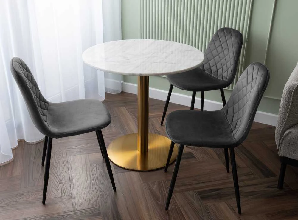 Grafito aksominė kėdė, metalinėmis kojomis, moderni, patogi, 83 cm aukščio valgomojo, virtuvės, svetainės