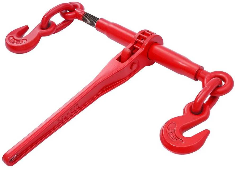 Grandinės įtempėjas su terkšle, 10 mm x 3 m G80 grandinės, didelio našumo įtempėjas, krovinių tvirtinimo grandinės įtempėjas, miško ruošos kėlimo įtempėjas