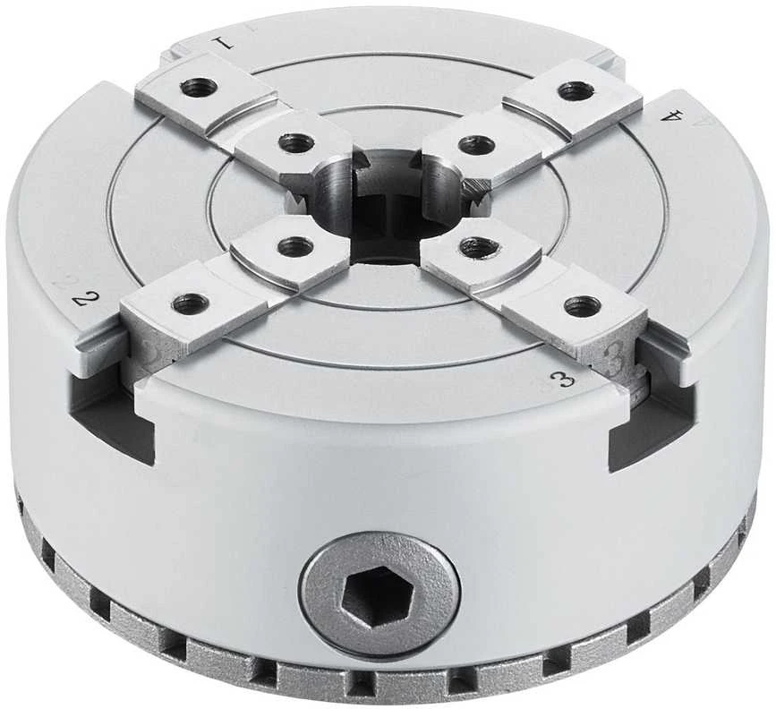 Griebtuvas tekinimo staklėms, 4-žnyplinis, 96 mm, savaime centruojantis, metalinis, frezavimui, šlifavimui