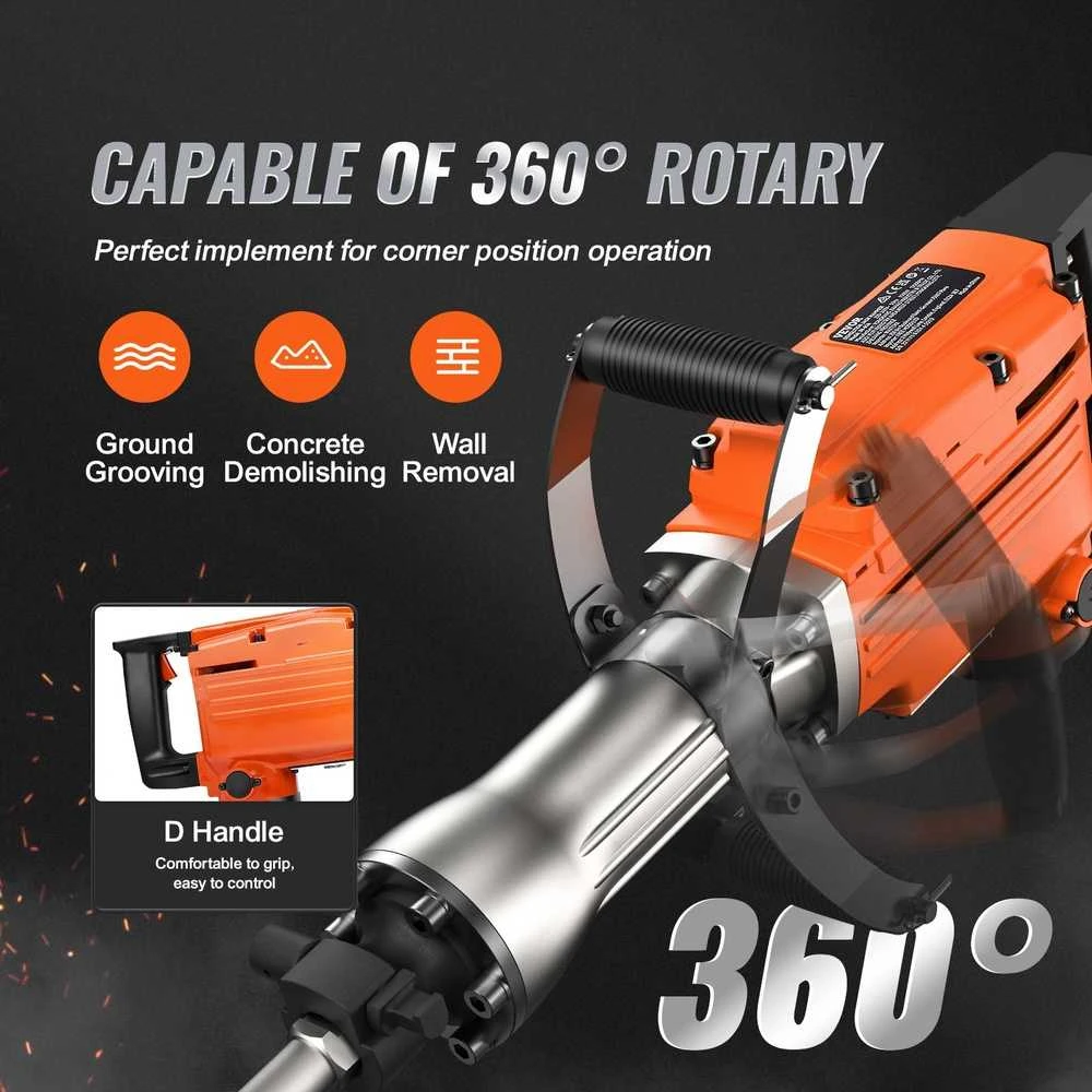 Griovimo pneumatinis plaktukas, 220 V, 2200 W, 28,57 mm griebtuvas