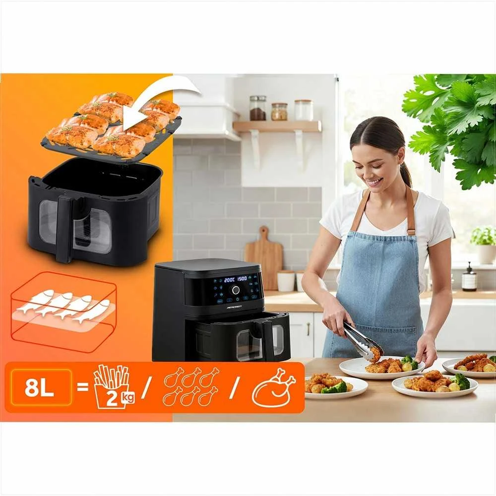 Berdsen Gruzdintuvė be aliejaus, didelės talpos, sveikas maisto gaminimas, 8 litrų, 1700W, daugiafunkcinis puodas, virtuvės prietaisas