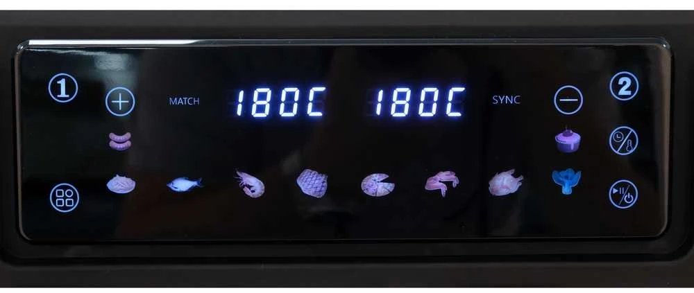 Gruzdintuvė be riebalų, dviejų krepšelių gruzdintuvė, 2400W, 3.5L + 7.5L, skaitmeninis valdymas, sveikas gaminimas, universalus virtuvės prietaisas