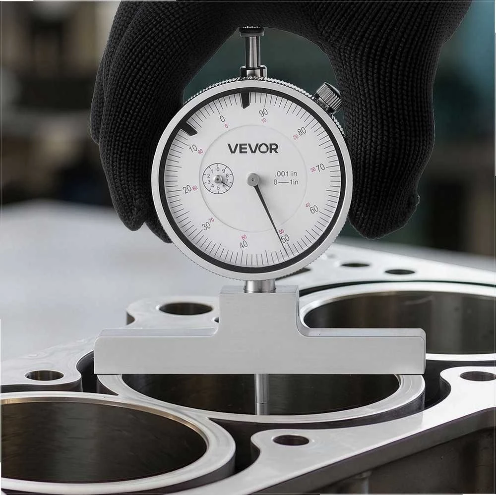VEVOR Gylio mikrometro matuoklis griovelių, pakopų, skylių gyliui matuoti, tikslus mechaninis įrankis su 0-558.8 mm diapazonu, lengvai skaitoma skalė, gylio matavimo rinkinys, matavimo prietaisas